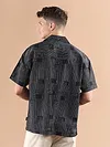 Black Printed Cuban Shirt